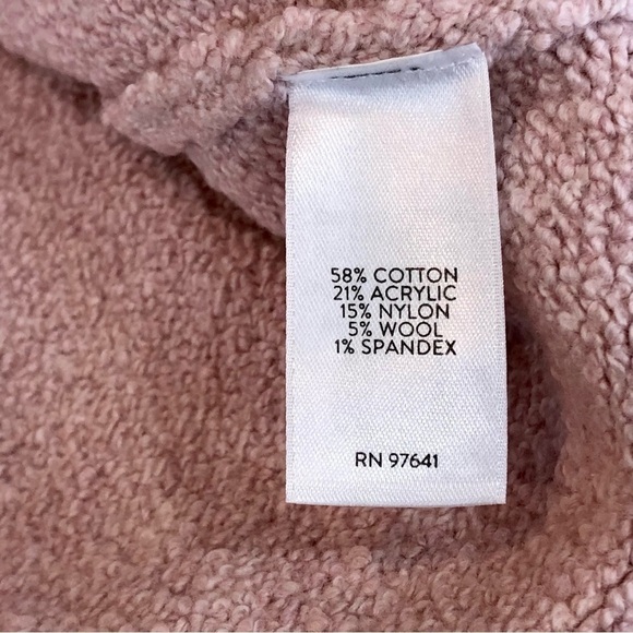 Pure Jill J. Jill shell pink boucle knit sweater hoodie LP - Picture 7 of 9